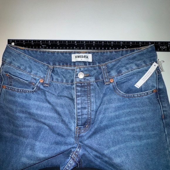 RSQ  Wide leg Jeans RSQ Button Fly Cuffed Tillys 100% Cotton Denim sz 28 - Picture 6 of 10